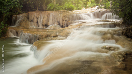 Deep forest waterfall National Park in thailand
