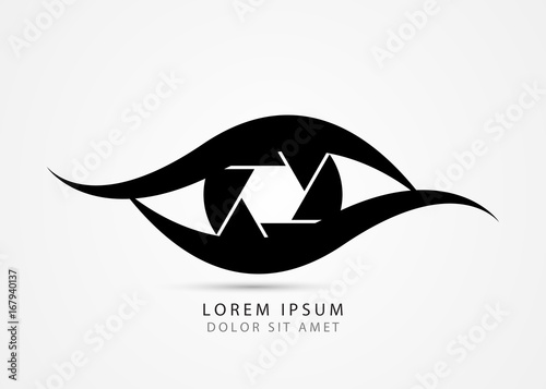 Photographer symbol. Modern creative eye. Vector