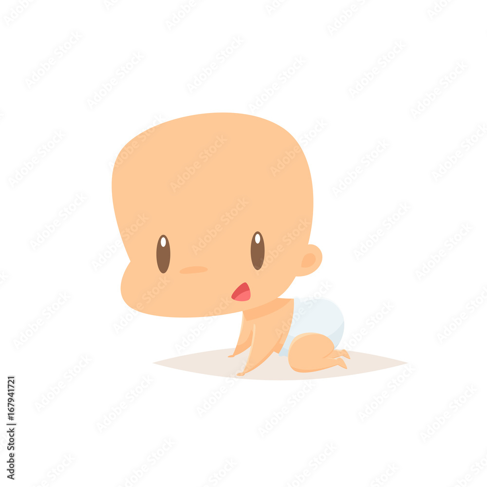 Cute cartoon baby vector