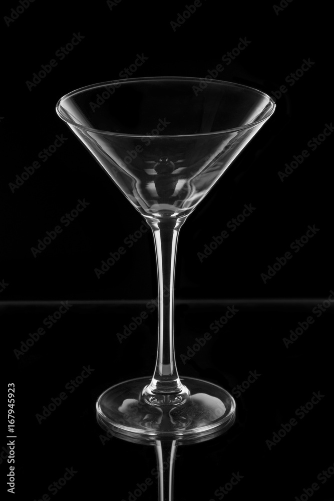 Pure photo of glass on the black background Pure photo of glass on the black background