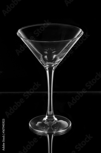 Pure photo of glass on the black background