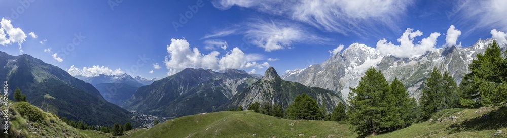 View on Mont Blanc from Rifugio Giorgio Bertone