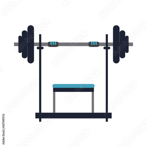 bench press fitness icon image vector illustration design