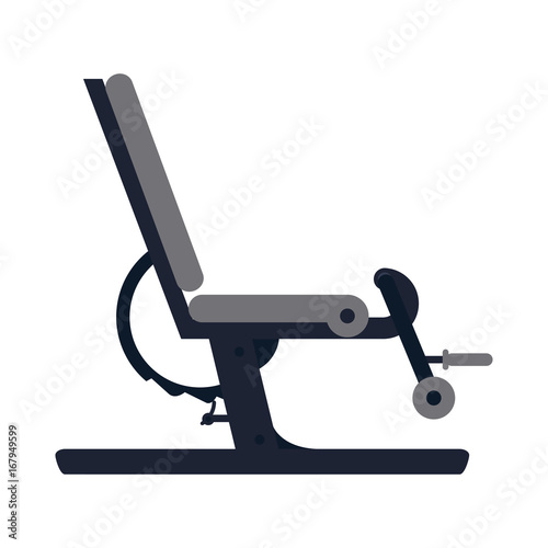 leg curl gym machine fitness icon image vector illustration design 