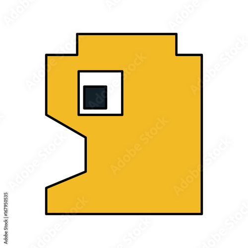 videogame pixel character icon image vector illustration design 