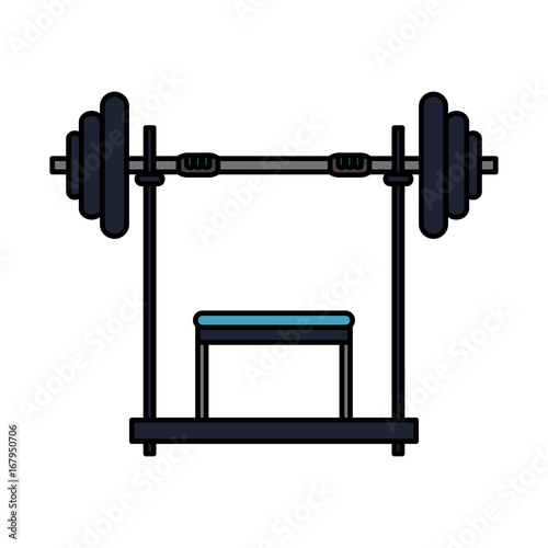 bench press fitness icon image vector illustration design 