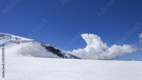 Cloud behind Testa Grigia glacier