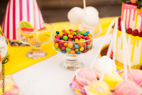 Candy bar on children's birthday party