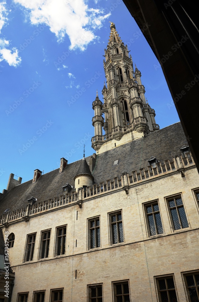 Extérieurs de l’Hôtel de Ville de Bruxelles (Belgique)