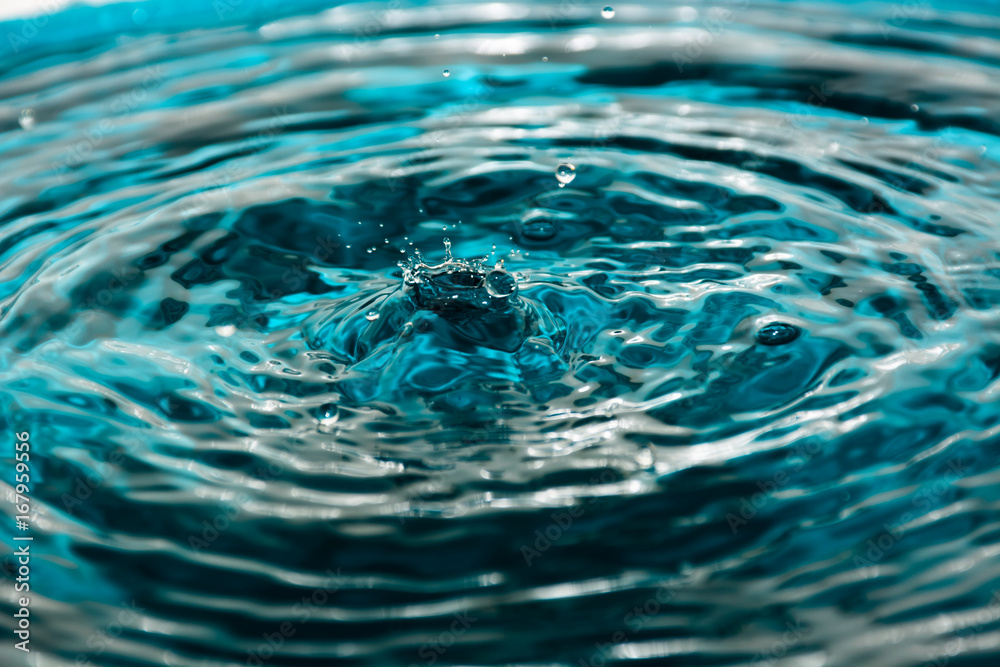 Splash of blue water Splash of blue water