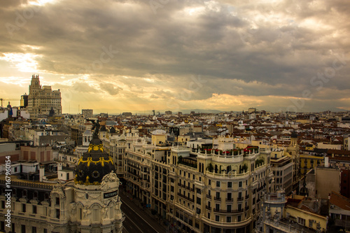 View of the center of Madrid from a rooftop