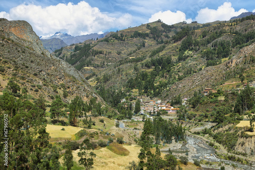 San Luis village and surrounding landscape, Peru