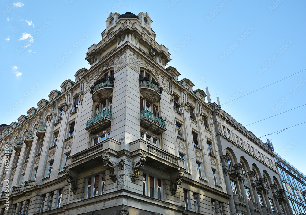 Building architecture in Belgrade city, Capital of Serbia ,Europe