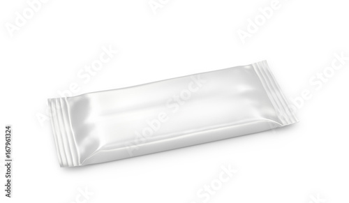 обертка белая упаковка для закуски и батончика. 3d иллюстрации