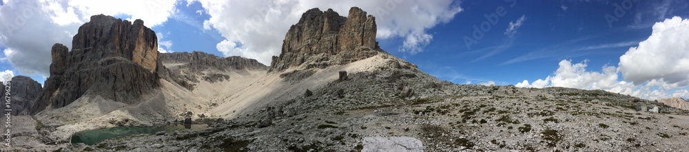 panoramic view of sella mountain, sella group