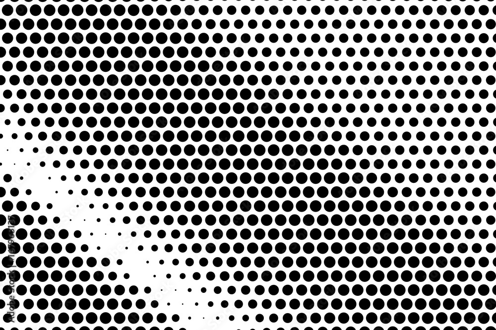 Comic background. Halftone dotted retro pattern with circles, dots, design element 