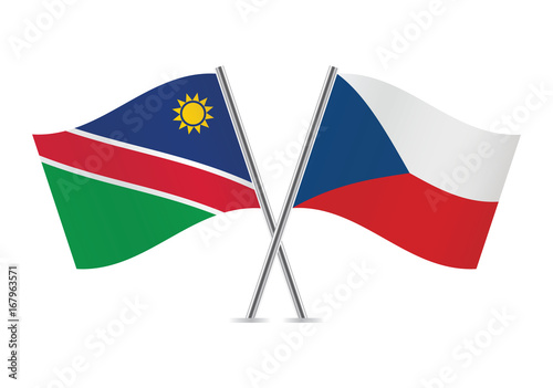 Free Download Namibia and Czech republic flags.Vector illustration. - GFXLoad