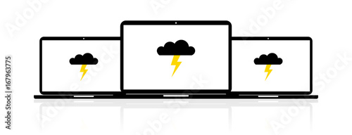 Laptop Banner - Wolke Gewitter