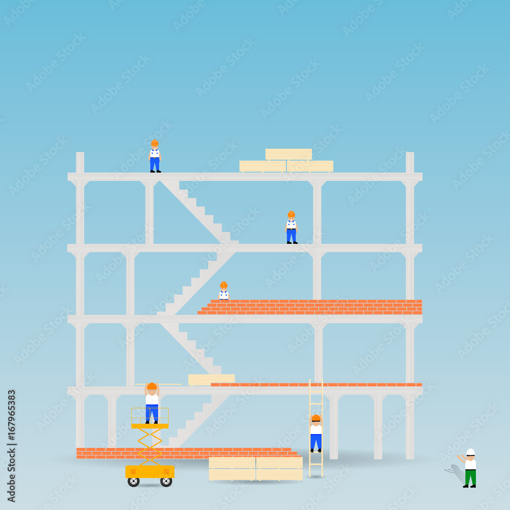 Construction site.Vector illustration