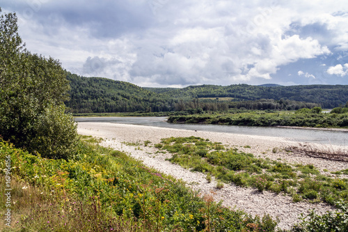 Matapedia natural landscape of Gaspes Peninsula photo