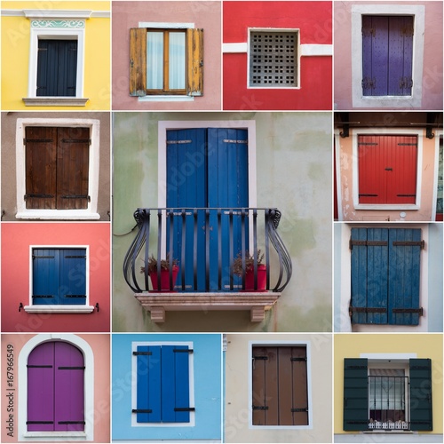 colorful windows montage from Caorle