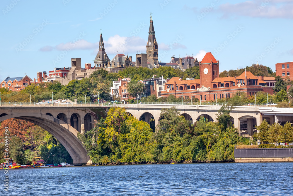 Key Bridge Georgetown University Washington DC Potomac River