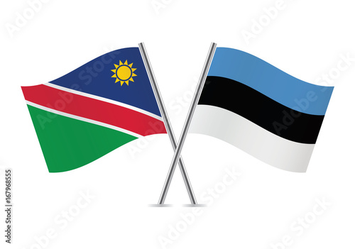Namibia and Estonia flags.Vector illustration. Free Download Namibia and Estonia flags.Vector illustration. - GFXLoad