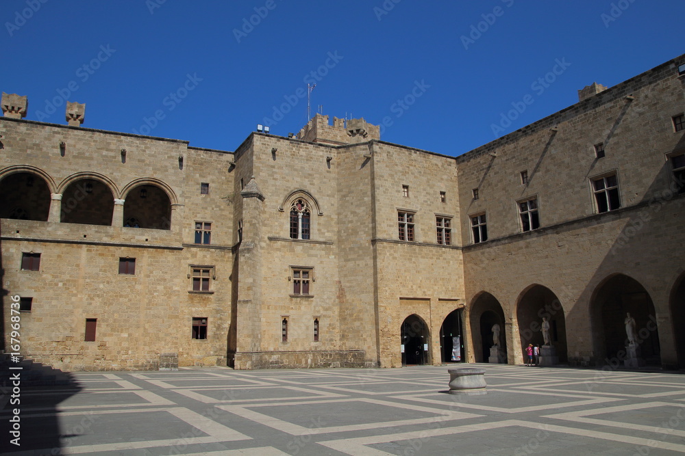 Palace of the Grand Master in the city of Rhodes, Greece