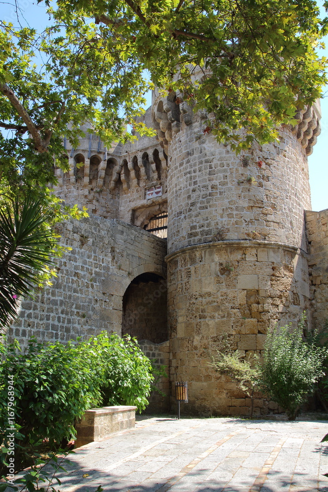 Castle in Rhodes city, Greece Castle in Rhodes city, Greece