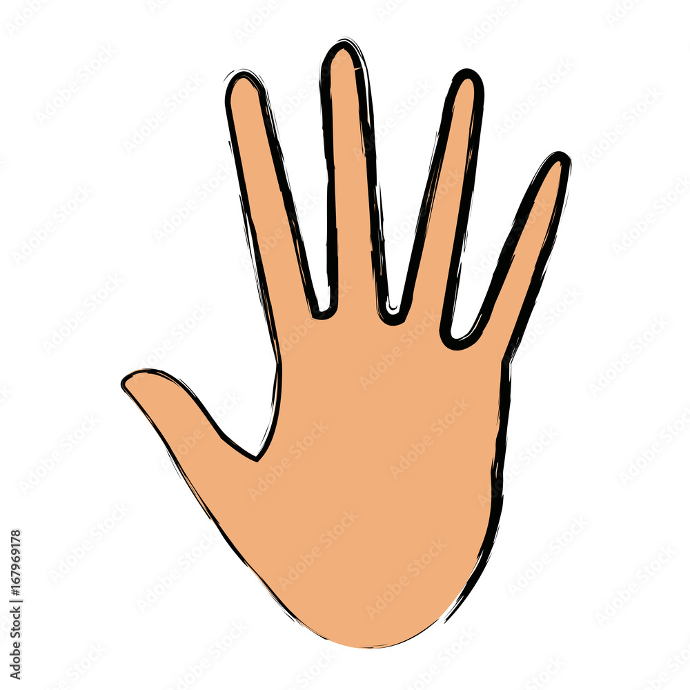 hand showing five finger waving gesture icon vector illustration hand showing five finger waving gesture icon vector illustration