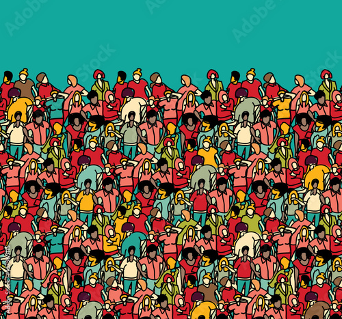 Diverse crowd of people
