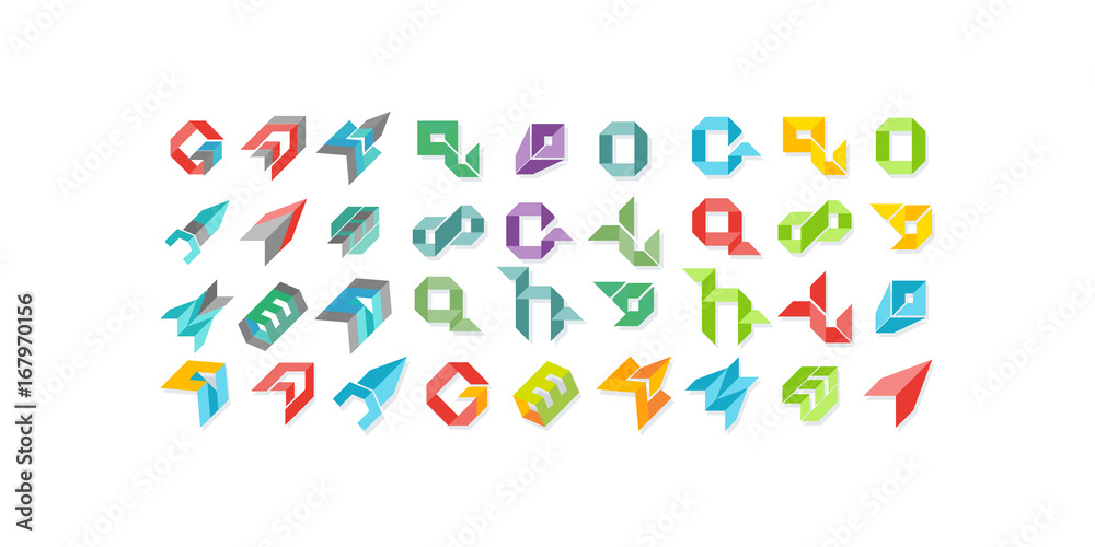 Big set of minimal geometric multicolor symbol set shapes. Trendy icons and logotypes. Business signs symbols, labels, badges, frames and borders Big set of minimal geometric multicolor symbol set shapes. Trendy icons and logotypes. Business signs symbols, labels, badges, frames and borders