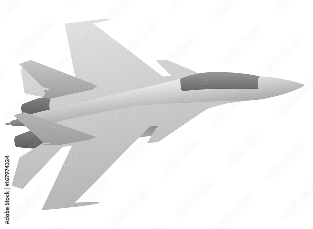 Military Fighter Jet Aircraft Vector Illustration Military Fighter Jet Aircraft Vector Illustration
