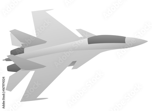 Military Fighter Jet Aircraft Vector Illustration photo