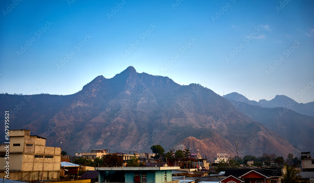 Volcanic highlands of Atitlan in Guatemala  / This Mountain is called 