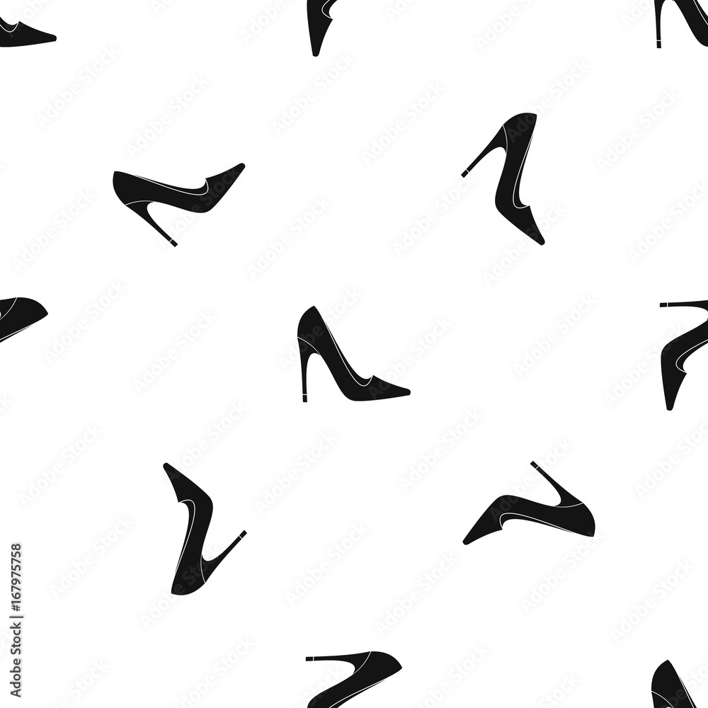 High heel shoe pattern seamless black High heel shoe pattern seamless black