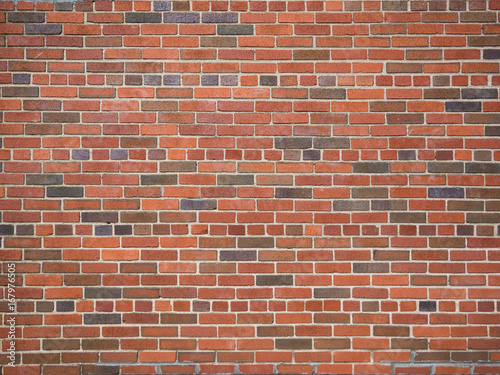 Brick Wall texture; patterns of varying brick size and red color