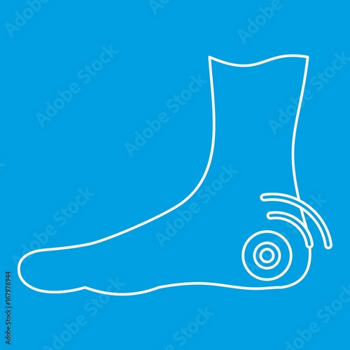 Foot heel icon, outline style