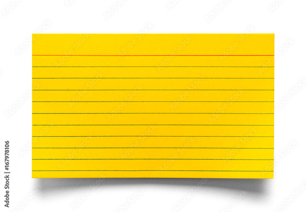 Colored Index Cards Stock Photo - Download Image Now - Index Card, Yellow,  Cut Out - iStock
