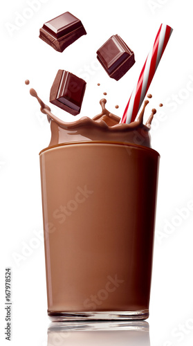 chocolate milk drink splash glass straw