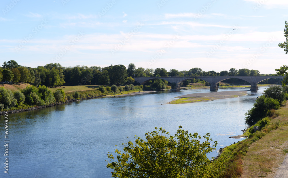 Summer view over the river Ticino in Pavia, Italy, Europe Summer view over the river Ticino in Pavia, Italy, Europe