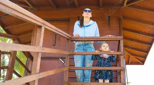 Portrait of mother and little daughter