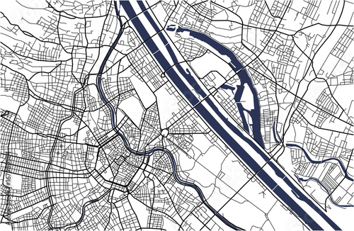 vector map of the city of Vienna, Austria photo