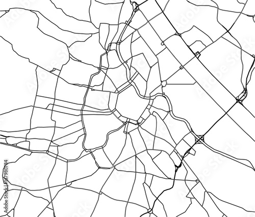 vector map of the city of Vienna, Austria