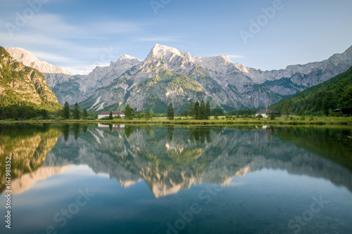 Almsee bei Sonnenuntergang, Grünau im Almtal, Österreich