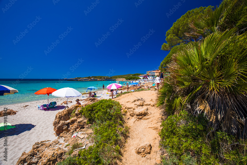 piaggia delle Bombarde beach near Alghero, Sardinia, Italy.