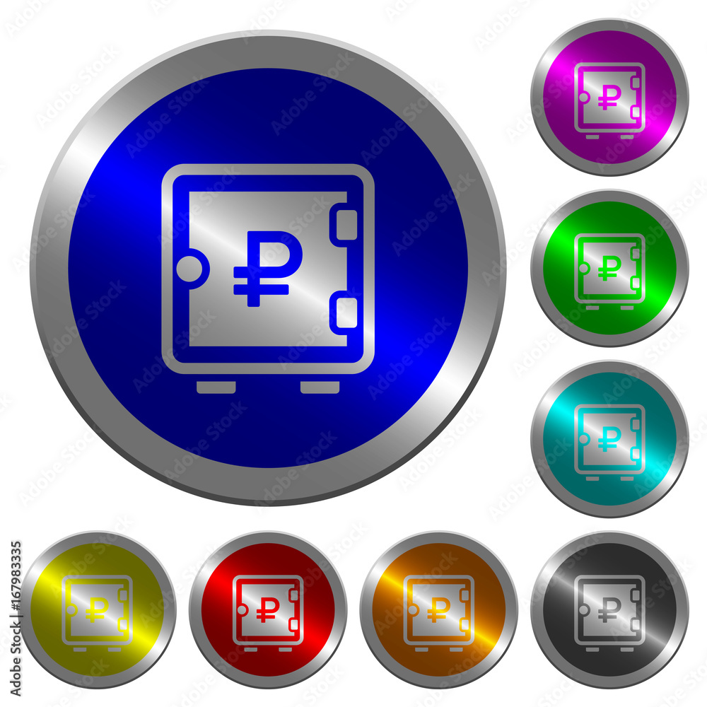 Ruble strong box luminous coin-like round color buttons Ruble strong box luminous coin-like round color buttons