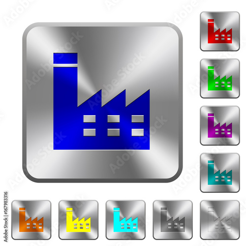 Factory building rounded square steel buttons