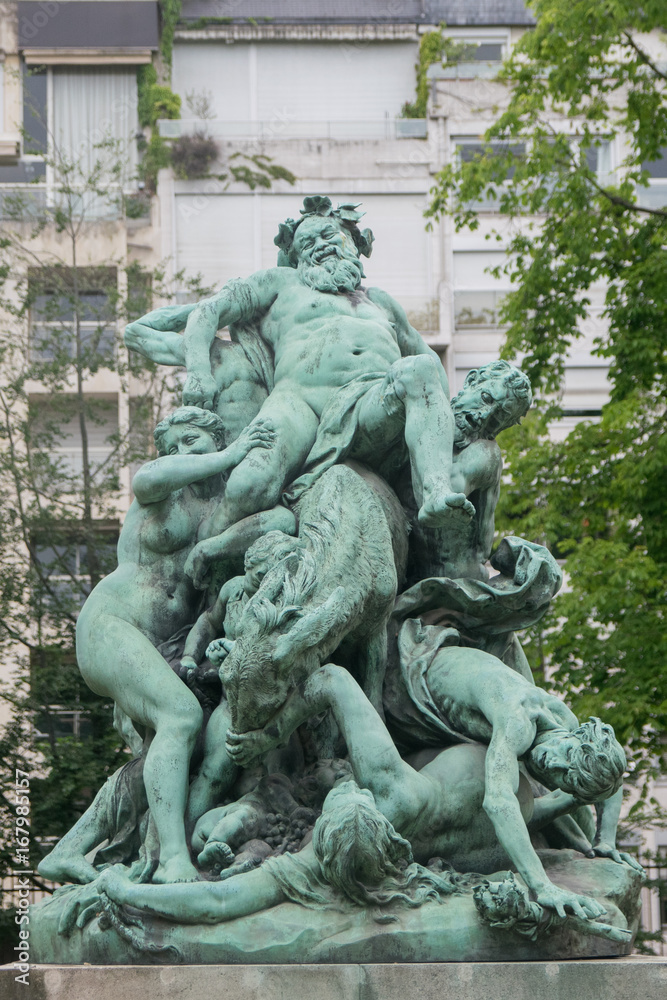 Luxembourg Gardens. Le Triomphe de Silene statue by Jules Dalou