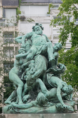 Luxembourg Gardens. Le Triomphe de Silene statue by Jules Dalou